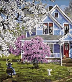 Springtime Landscape Villa Paint By Numbers