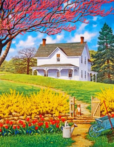 Spring Countryside Paint By Numbers
