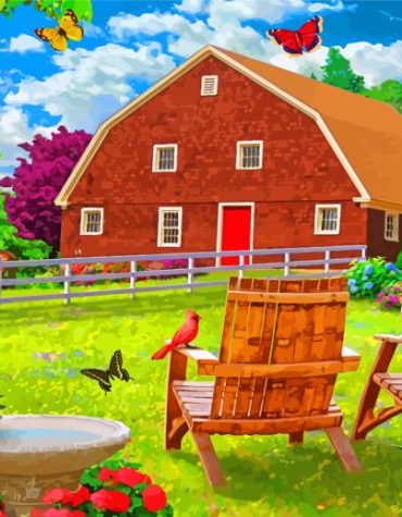 Spring Countryside Farmhouse Paint By Numbers