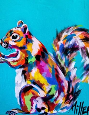 Squirrel Rainbow Animals Paint By Numbers