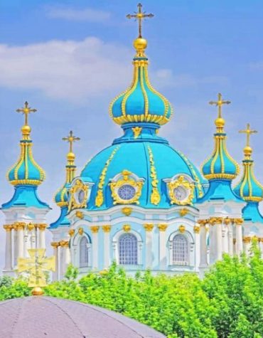 St. Andrew Church Ukraine Paint By Numbers