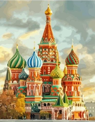 Saint Basils Moscow Landmark Paint By Numbers