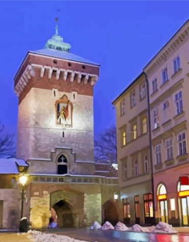 St Florians Gate Krakow Paint By Numbers