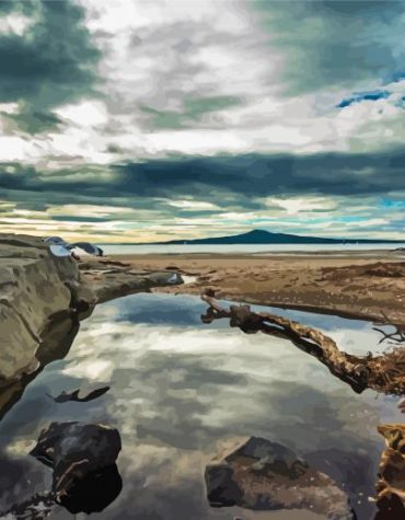 St Helier Sunset Seascape Paint By Numbers