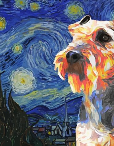 Starry Night Dog Paint By Numbers