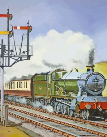 Flying Scotsman Steam Train Paint By Numbers
