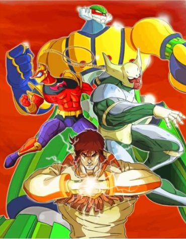 Steel Jeeg Characters Paint By Numbers