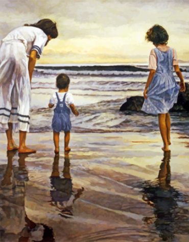 Silver Strand Seascape Paint By Numbers