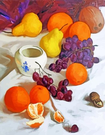 Fresh Fruits Still Life Paint By Numbers