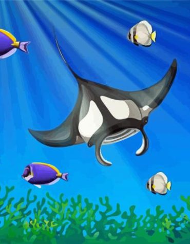 Colorful Stingray Adventure Paint By Numbers