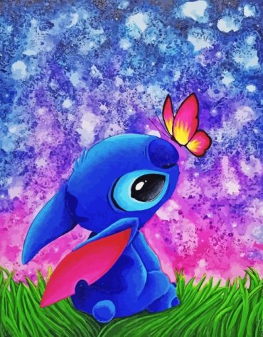 Lilo and Stitch Cartoon Butterfly Paint By Numbers