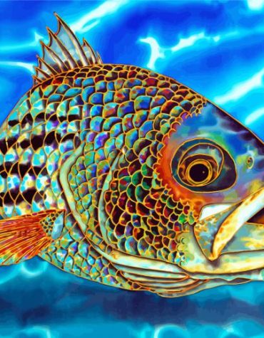 Striper Fish Ocean Creatures Paint By Numbers