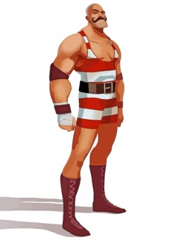 Cartoon StrongMan Paint By Numbers