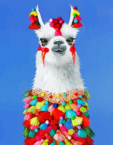 Colorful Llama Paint By Numbers