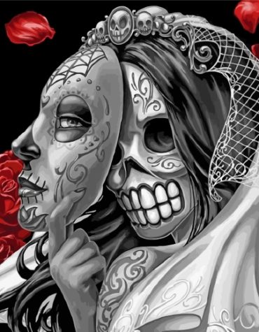 Day of the Dead Skull Bride Paint By Numbers