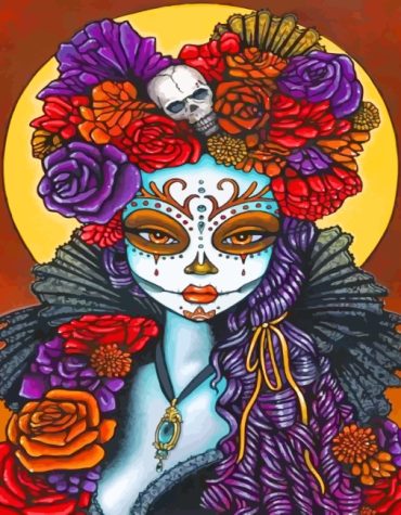 Sugar Skull Woman Paint By Numbers