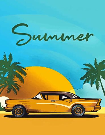 Yellow Car Engines Paint By Numbers