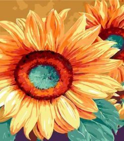 Sunflowers Morning Glory Aesthetic Paint By Numbers