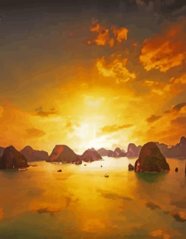 Ha Long Bay Sunrise Paint By Numbers