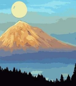 Mountain Sunrise Landscape Paint By Numbers