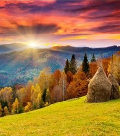 Mountain Sunrise Landscape Paint By Numbers