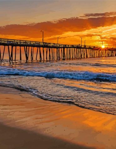 Virginia Beach Sunrise Paint By Numbers