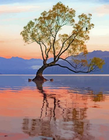 Sunrise Over Lake Wanaka Paint By Numbers