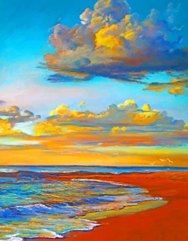 Ocean Sunset Beachside Paint By Numbers