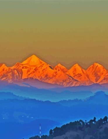Himalayan Sunset Beauty Paint By Numbers