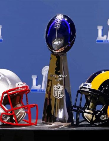 Super Bowl Sports Helmets Paint By Numbers