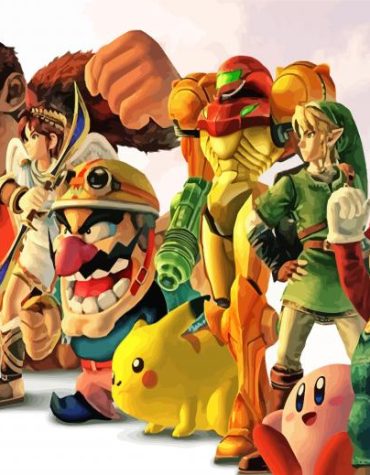 Super Smash Bros Brawl Game Paint By Numbers