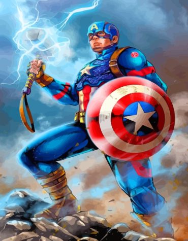 Captain America Superhero Paint By Numbers