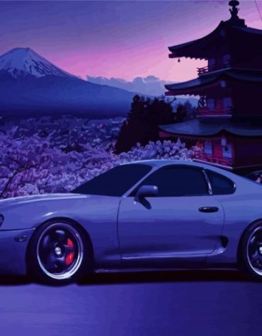 Supra Mk4 Purple Elegance Paint By Numbers