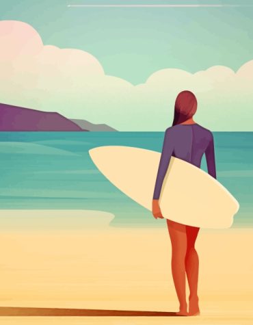 Surfer Woman Sports Paint By Numbers