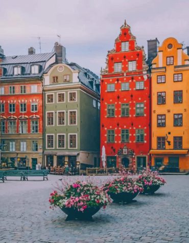 Scenic Streets of Stockholm Paint By Numbers