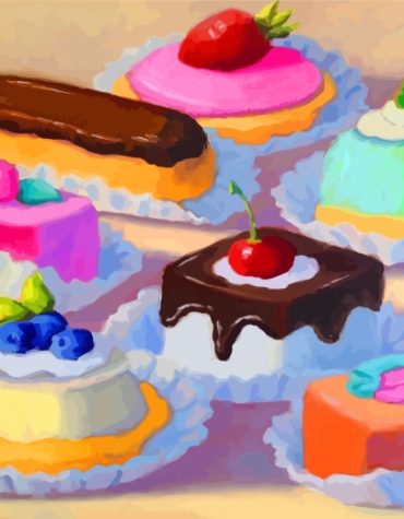 Chocolate Cake Delight Paint By Numbers