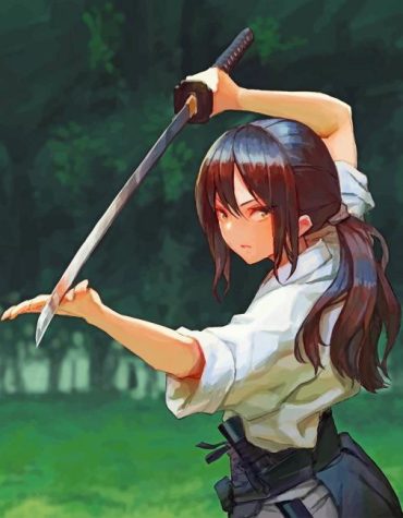 Sword Anime Girl Paint By Numbers