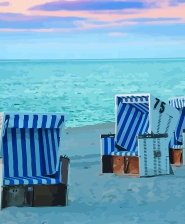 Sylt Beach Sunset Paint By Numbers