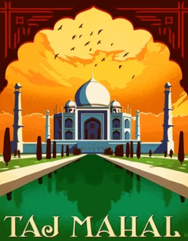 Taj Mahal India Paint By Numbers