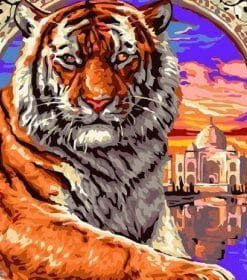 Taj Mahal Tiger Masterpiece Paint By Numbers