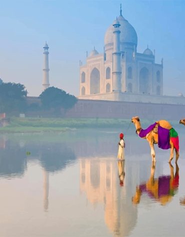 Taj Mahal Indian Landscape Paint By Numbers