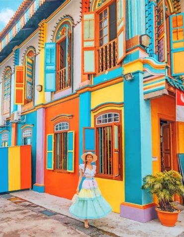 Tan Teng Niah Colorful Building Paint By Numbers