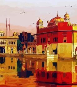 Indian Temple Buildings Paint By Numbers
