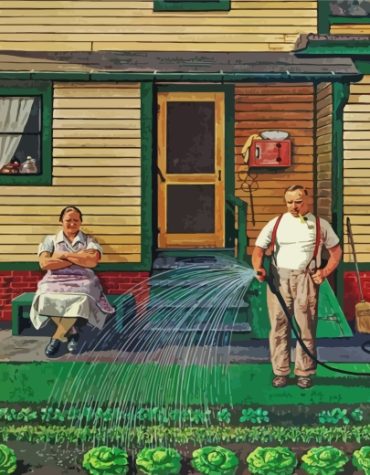 Tending Gardens by Stevan Dohanos Paint By Numbers