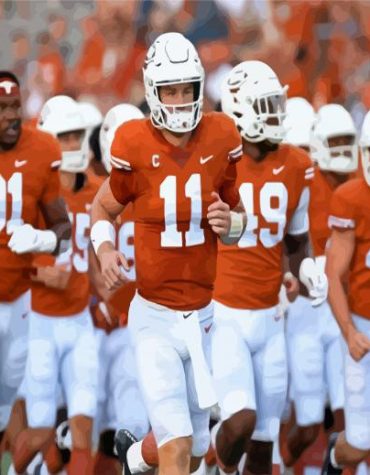 Texas Longhorns Football Team Paint By Numbers