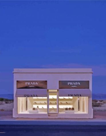 Marfa Prada Night Scene Paint By Numbers