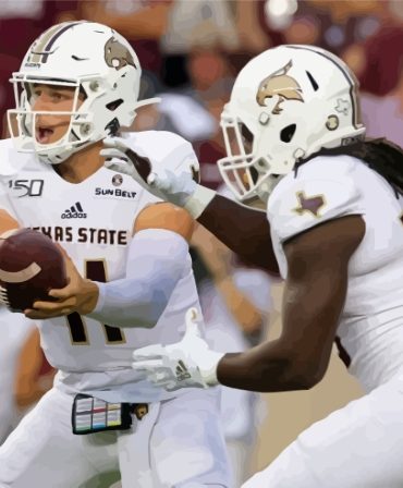 Texas State Bobcats Football Team Paint By Numbers