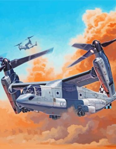 Osprey Aircraft Engines Paint By Numbers