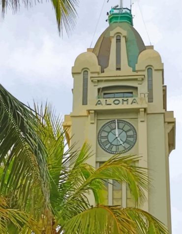 Exploring Aloha Tower Lighthouse Paint By Numbers