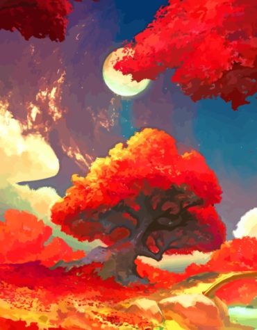 Colorful Autumn Moon Paint By Numbers